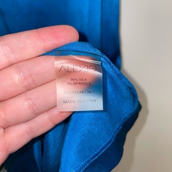 ALEXIS Cadiz Silk Dress in Capri Blue - Picture 10 of 13